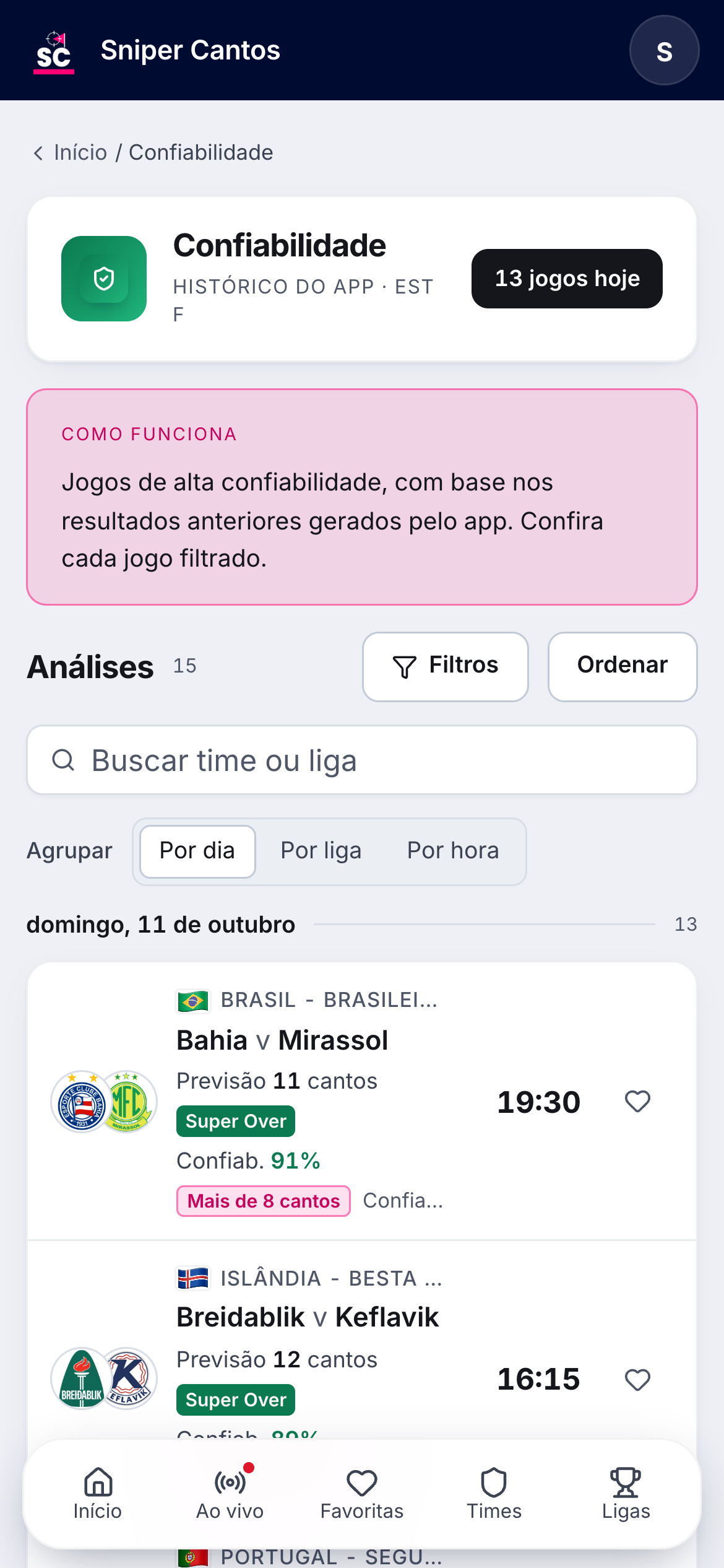 Estratégia Confiabilidade no Sniper Cantos
