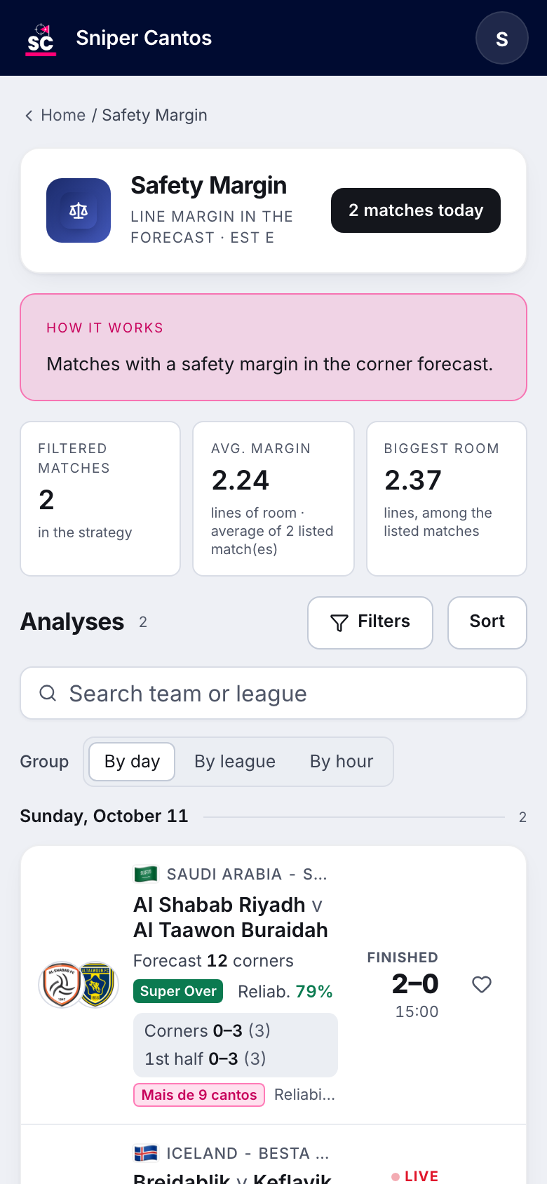 Safety Margin strategy in Sniper Cantos